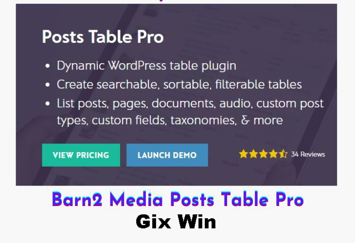 Free Download Posts Table Pro