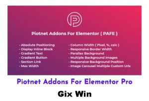 Free Download Piotnet Addons For Elementor Pro