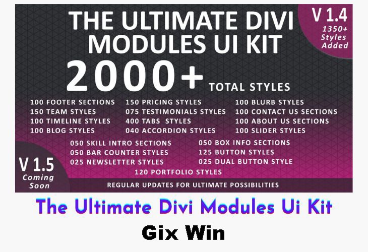 Free Download The Ultimate Divi Modules Ui Kit